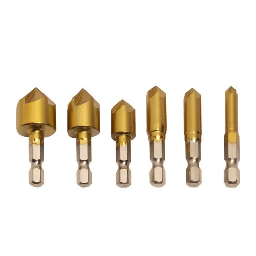 High Speed Steel Countersink Drill Bit Straight Handle 90-degree Chamfering Milling Cutter