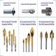 7PCS Round Shank 5 Flute Wood Countersink Drill Bit Set for Wood Screw