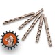 5 Pcs Professional Drill Tools Three Flut Twist Drill 1/2&quot; Hss Cobalt Twist Drill Bits for Hard Metal