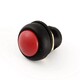 12mm Red Mushroom Head Emergency Stop Push Button Switch Black Plastic Self-locking