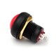 12mm Red Mushroom Head Emergency Stop Push Button Switch Black Plastic Self-locking