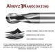 Wide Range of Applications 4-100 End Mill 70°Dynamic Milling of U-slots Ball Milling Cutter