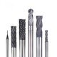 Custom Hrc 45 55 60 65 Cnc 2flutes 4 Flutes Micro square Ball Nose Corner Radius Graphite Milling Cutter Endmill