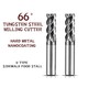 Factory Direct Precise Size High Verticality Tungsten Steel 66° Flat End Milling Cutter