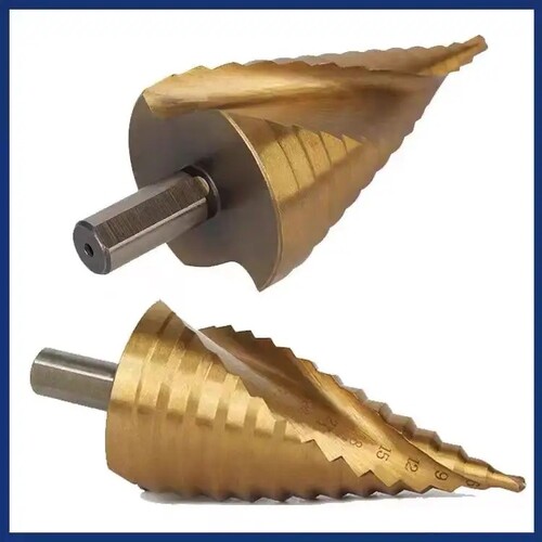 6-60mm Large Size Hole Opener High Speed Steel Spiral Groove Stepped Pagoda Drill Triangular Drill Multifunctional Drill Bit