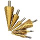 Step Drill Bit Metric Pagoda Shape Hole Cutter HSS Steel Cone Drill Bit