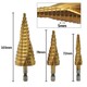 Step Drill Bit Metric Pagoda Shape Hole Cutter HSS Steel Cone Drill Bit