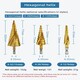 Step Drill Bit Metric Pagoda Shape Hole Cutter HSS Steel Cone Drill Bit