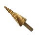 3PCS Step Drill Bit Set with Titanium Coated Double Cutting Blades Spiral Pagoda Drill Reaming Step Cone Drill for Metal