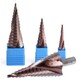 M35 Cobalt Titanium Aluminium Nitride HSS High Speed Steel 4-32MM Straight Flute Triangular Shank Pagoda Step Drill Bits