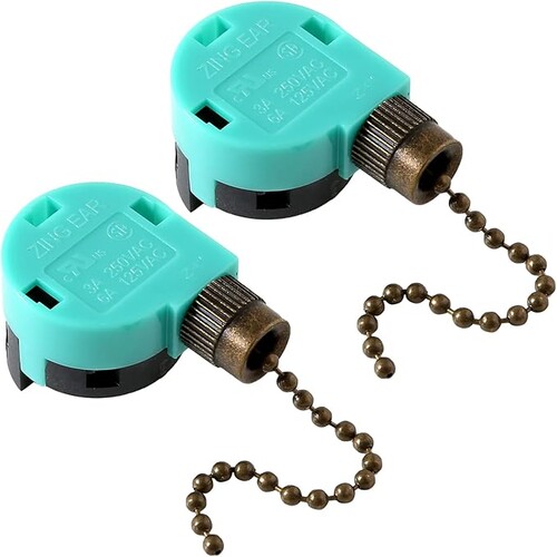 Ceiling Fan Pull Switches 3 Speed 4 Wire Speed Control Pull Chain Cord Appliances Switch Replacement Parts Compatible