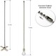 Ceiling Fan Pull Chains 13.6 Inches Fan Pulls 2 Pcs Ceiling Fan Pull Cord Fan Pull Set Pull Switches for Ceiling Fan Light and Lamps