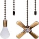 Ceiling Fan Pull Chains 13.6 Inches Fan Pulls 2 Pcs Ceiling Fan Pull Cord Fan Pull Set Pull Switches for Ceiling Fan Light and Lamps