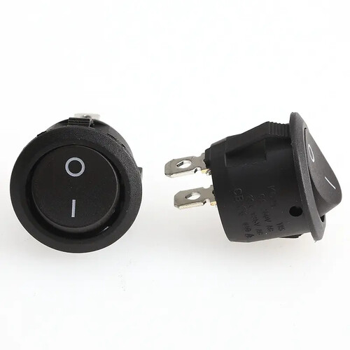 round black rocker switch with 2 pins rocker switch led illuminated on off