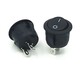 round black rocker switch with 2 pins rocker switch led illuminated on off