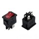 Mini Rectangle 2Pins 3Pins 4Pins Rocker Switches ON-OFF-ON Rocker Switches in Red Black AC 10A 125V 8A 250V