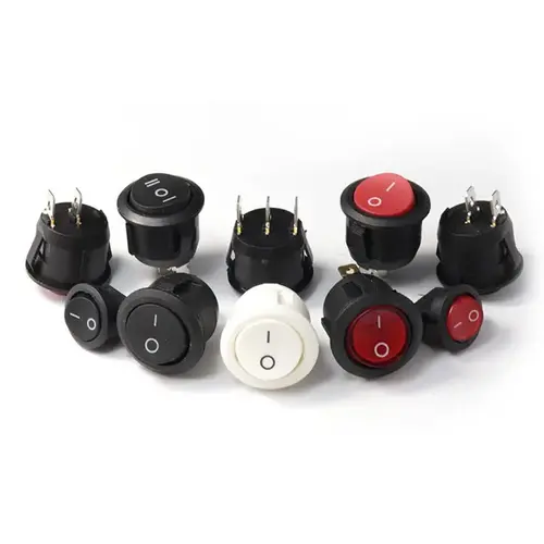 Rocker Switches 2 Position 3 Position 6A 125V 10A 125V 250V 16.5/23.5 mm T85 On- off Round Type Kcd1 Rocker Switches