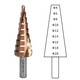 Spiral Flute Cobalt Coated HSS-Co 5% M35 Step Drill Bit