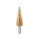 Good Abrasion Resistance HSS Step Drill Straight Flute Step Drill Bit Burr Free Vibration Free Drilling