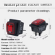 Waterproof Switch Rocker Switch With LED / 12V / 24V / 110V / 220V / 4 Pin / Indicator Light