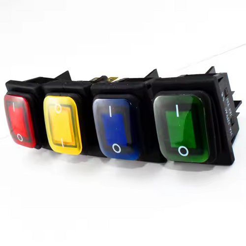 Waterproof Switch Rocker Switch With LED / 12V / 24V / 110V / 220V / 4 Pin / Indicator Light