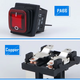 Waterproof Switch Rocker Switch With LED / 12V / 24V / 110V / 220V / 4 Pin / Indicator Light