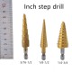 3/16-1/2 1/4-3/4 1/8-1/2 inch  Titanium Triangle Shank Step Drill Bits Set for Wood Metal Drilling 3pcs 