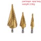 3Pcs 4-12/4-20/4-32 1/4' ' Hex Shank  Titanium Coated Step Drill Bit for DIY Woodworking Metal Plastic 10Pcs