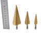 3Pcs Pagoda Drill Set  Titanium Hex Shank Step Drill Bit  For Metal Drilling 10Pcs