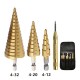  Pagoda Drill  Bearing Steel Step Drill Set With Center Punch 4PCS