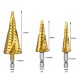  Pagoda Drill  Bearing Steel Step Drill Set With Center Punch 4PCS