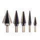 5PC  Pagoda Drill Set Straight Groove Reaming Drilling Bits Inch Step Drill Bit 10Pcs