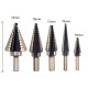 5PC  Pagoda Drill Set Straight Groove Reaming Drilling Bits Inch Step Drill Bit 10Pcs