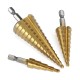 3 Piece  Titanium Coated Step Drill Bit Set 4-12mm 4-20mm 4-32mm Straight Slot  Perfect Plastic Hole Cutting Tool Core Cone Drilling Tool Set