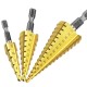 3PCS  Steel Drill Bits 4-12mm 4-20mm 4-32mm Titanium Coated for Heat Reduction Perfect