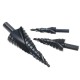 3pcs 4-12/20/32mm  Step Drill Bits Set Spiral Grooved Hole Cutter