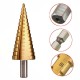 Socoje 6PCS Premium Titanium-Coated  4241 Step Drill Bit Set by Pro-Drills Variety Pack (1/8 to 1-3/8) High-Speed Steel Center Punched Design