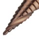 Socoje -Co M35 Cobalt Step Drill Bit Triangle Shank 4-12/4-20/4-32mm Spiral Flute Step Drill