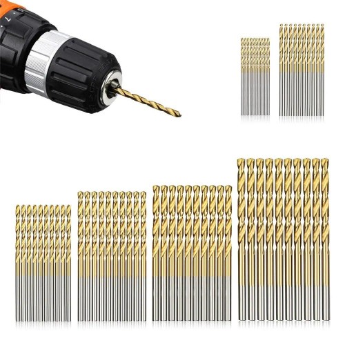 1/1.5/2/2.5/3/3.5mm HSS Titanium Coated Twist Drill Bit Set  60PCS 