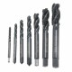 Socoje 7pcs M3-M12  Nitriding Coated Screw Tap Metric Right Hand Spiral Screw Thread Tap