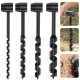 Hand Drill Carbon Steel Manual Auger Drill Portable Manual Survival Drill Bit Self-Tapping Survival Wood Punch Tool 4 Size Options Available