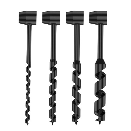 Hand Drill Carbon Steel Manual Auger Drill Portable Manual Survival Drill Bit Self-Tapping Survival Wood Punch Tool 4 Size Options Available