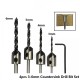 Countersink Drill Bit Set Chamfer Drill 4pcs 3mm-6mm  