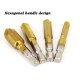 1/4 Hex Shank Chamfer Countersink Drill Bit 90 Degree 6mm-19mm 6Pcs 