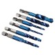 M3-M10 1/4 Inch Hex Shank Drill and Tap Bits Blue Nano Coated 6Pcs 