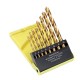 3-10mm Round Shank Titanium Coated Countersink Drill Bit Set 7/8Pcs 