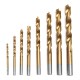 3-10mm Round Shank Titanium Coated Countersink Drill Bit Set 7/8Pcs 