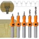 8/10mm Shank Woodworking Step Drill Countersink drill Bit Set for Wood Milling Cutter 7PCS