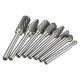 Carbide Rotary Burr Set 1/4 Inch Shank File Power Tool 8pcs 