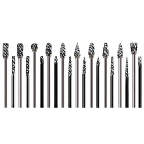 Carbide Burr Set Compatible with Dremel 1/8 Shank 20PCS